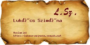 Lukács Szimóna névjegykártya